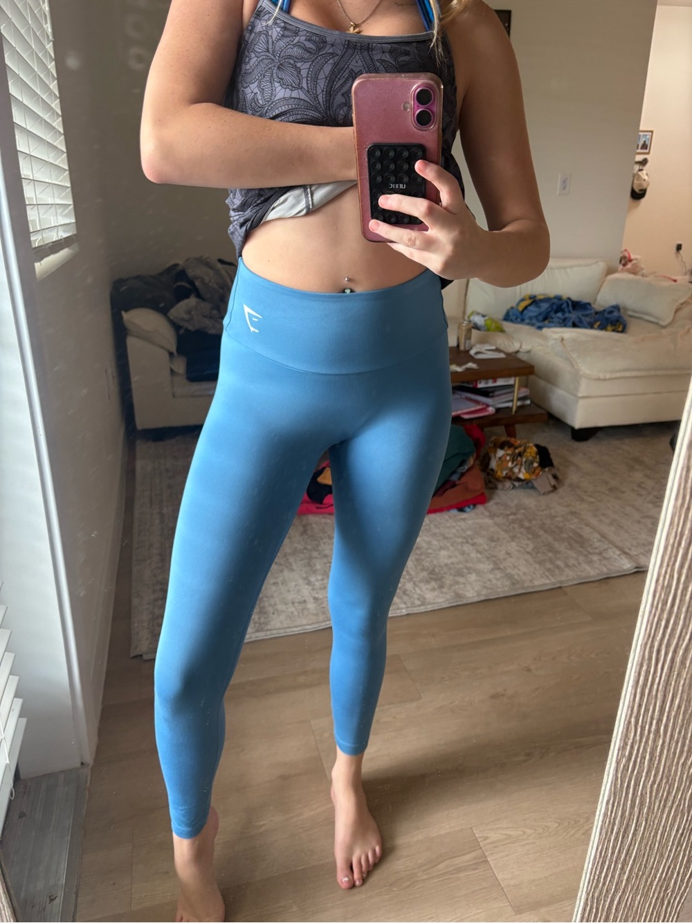Gymshark High-Waist Sky Blue Leggings